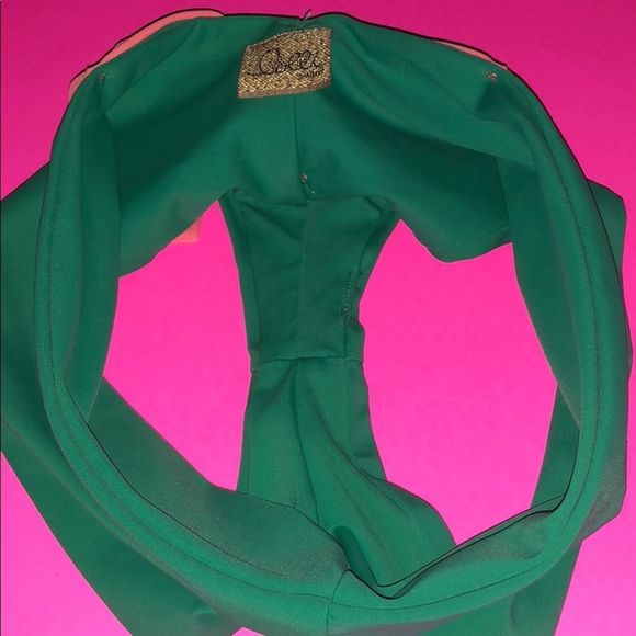 Lolli Swim Green Bikini Bottom W/Peach Bow nwot - Picture 5 of 5